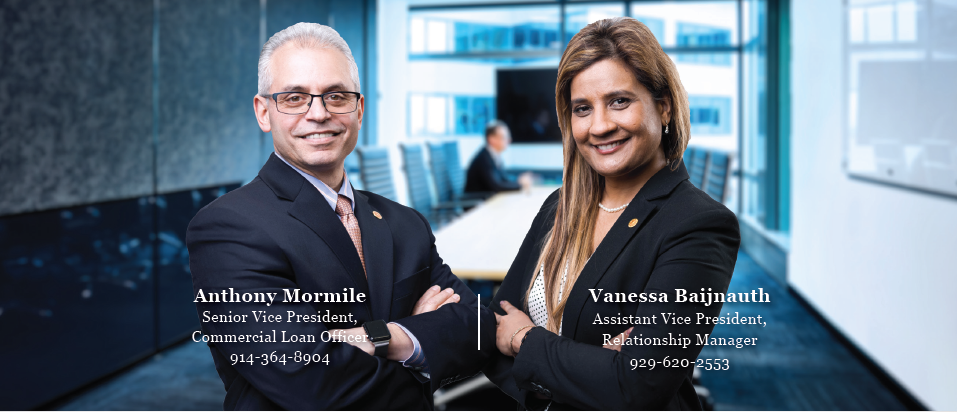 Anthony Mormile and Vanessa Baijnauth at Orange Bank & Trust Company